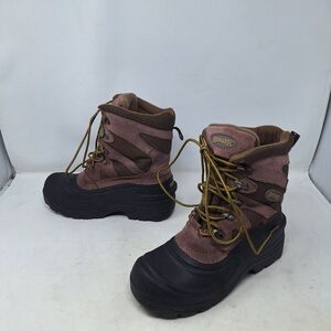 Ranger Lark Burgundy Suede Brown Winter Duck Boots Insulated Outdoor Size 8